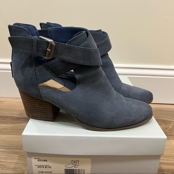 SOLE SOCIETY ANKLE BOOTS AZURE VISTA BLUE 8.5 EUC SHOES - Picture 7 of 10